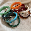 Acrylic Rhinestone Stud Bangles Marbled Colors Six Styles view 2