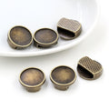 Round Bezel Slider Components in Two Antique Finishes view 3