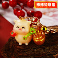 Cute Ingot Pig Keychains in Nine Poses plus Assorted Style Option view 2