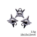 Spiked Ball Charm In 5 Metal Finishes For Jewelry Making view 5
