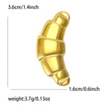 Polished Croissant Brooch in Two Metal Tones for Jackets Scarves and Lapels view 5