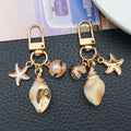 Gold Tone Starfish Conch Scallop and Pearl-Look Clasp Charms for Accessory Making view 3