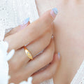 Open Heart Signet Ring With Pave Crystals Gold Steel view 6
