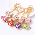 Rhinestone Cartoon Cobra Snake Keychain Five Colors view 3