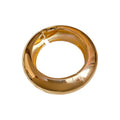 Thick Rounded Donut Hinged Bangle In Silver Tone Or Gold Tone view 5