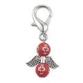 Red Cross Bead Angel Keychain Silver Clasp Six Styles view 10