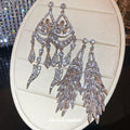 Crystal Chandelier Statement Earrings in Two Shapes view 2