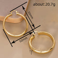 Gold Tone Engraved Twist Large Hoop Earrings Polished Metal Jewelry view 4