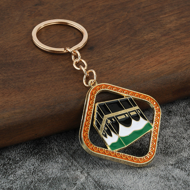 Crescent Moon Metal Keychain for Women Bag Charm and Car Keys