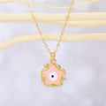 Gold Tone Star-Shaped Evil Eye Pendant Necklaces in Five Colors view 4