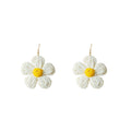 Ten Color Woven Five Petal Flower Long Hook Earrings view 11