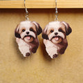Acrylic Double-Sided Dog Print Dangle Earrings 6 Styles view 6