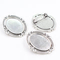 Oval Cabochon Brooch Trays With Pin Backs in Two Styles view 6