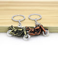 Motorcycle-Shaped Metal Keychain in Three Antique Finishes view 2