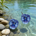 Realistic Molded Flower Drop Earrings in Twelve Botanical Designs view 9