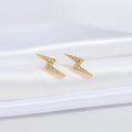 Gold Tone Crystal Year, Letter and Celestial Stud Earrings in Five Designs view 4