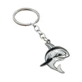 Curved Shark Metal Keychains in Three Polished Finishes view 5