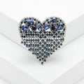 Crystal Heart Chain Fringe Brooch in Eight Colorways view 12