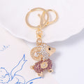 Rhinestone Ram Sheep Keychain Coin Charm Braided Cord Options view 10
