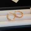 Gold Crystal Hoops