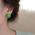 Round Colorful Stud Earrings in Six Colors Fashion Earrings view 5