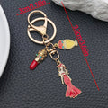 Ten Fashion Dress Lipstick and Handbag Metal Keychain Designs view 5