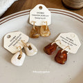 Square Resin Hoop Drop Earrings Statement Fashion Jewelry view 3