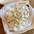 Fabric Flower Twist Hair Clip Satin Polka Dot 2 Styles view 2