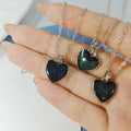 Glitter Galaxy Heart Pendant Necklace Silver Chain view 3