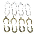 Lucky Horseshoe Charms in Bronze and Silver Designs view 5