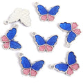 Enamel-Look Gold Silver Butterfly Alloy Charms in 10 Styles view 11