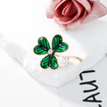 Green Black Leaf Enamel Pearl Look Metal Brooch Pin view 4
