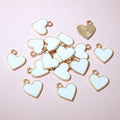 Small Enamel Heart Alloy Charms in Seven Color Options view 10