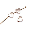Smooth Heart Spacer Beads in Gold and Antique Silver Tones view 3