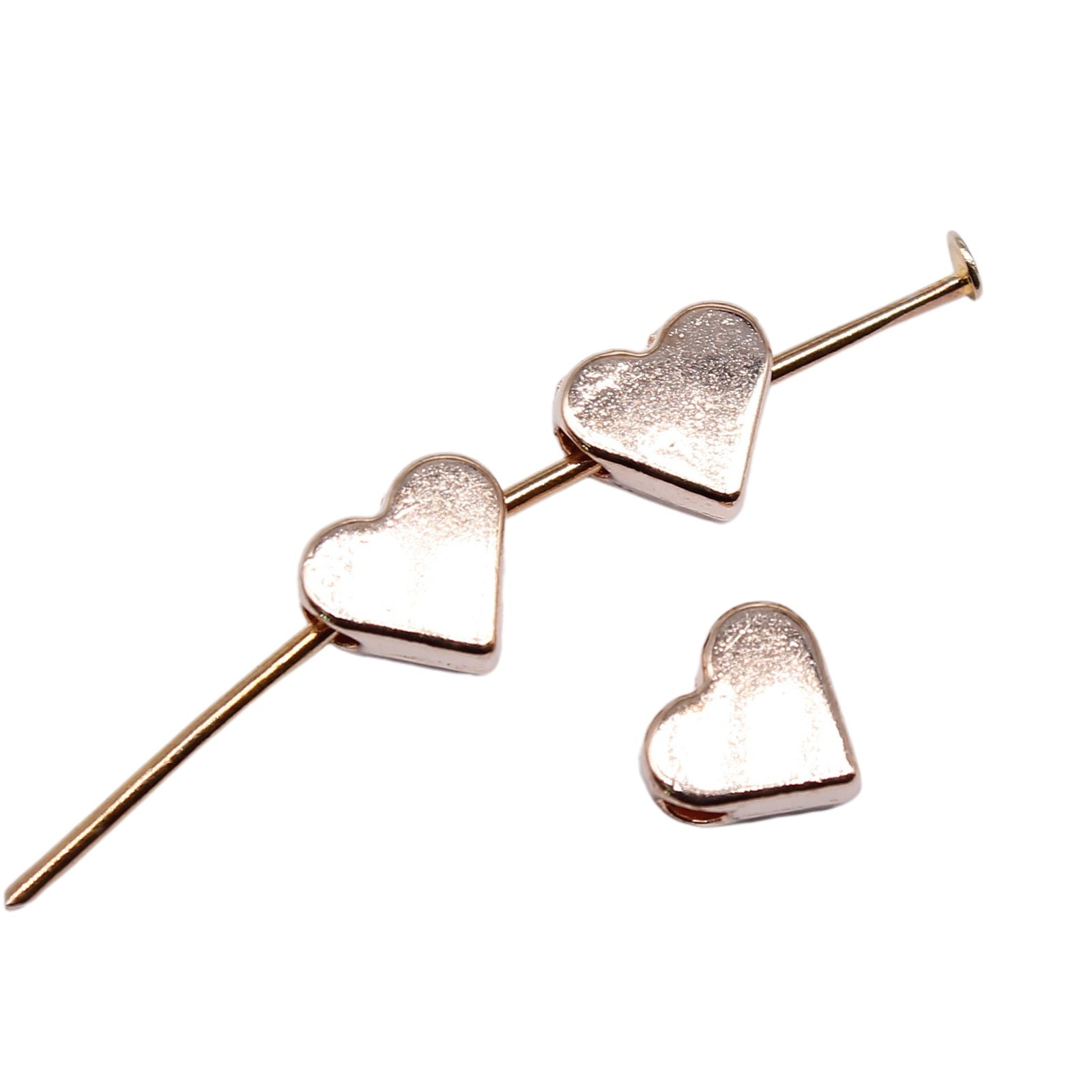 8x7mm 0.67g Multicolor Zinc Alloy Heart Small Hole Beads for DIY Bracelet Necklace Making