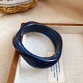 Acrylic Geometric Twist Square Facet Bangle 11 Styles view 12