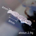 Twisted Double-Row Clear Stone Band In Three Metal Tones view 4