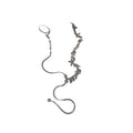 Silver Leaf Sequin Choker Long Snake Chain Drop Tassel view 5