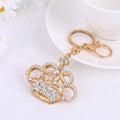 Rhinestone Crown Keychain Gold Metal Crystal Bag Charm view 7