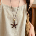 Brown Geometric Pendant Long Necklaces in Six Designs view 9