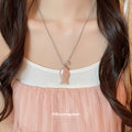 Small Fish Pendant Cord Necklaces in Five Soft Colors view 3