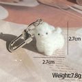Flocked Mini Animal Keychains Capybara Alpaca Duck Deer 4 Styles view 7