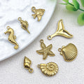 Gold-Tone Starfish and Seashell Shell Charms with 9 Listed Options view 3