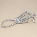 Gold Silver and Gunmetal Skeleton Hand Five Finger Bracelets view 4