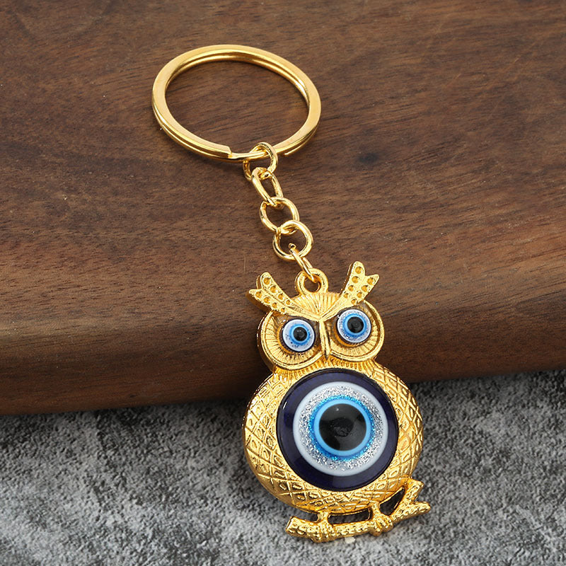 Vintage Rhinestone Animal and Hamsa Keychain Charms for Bags
