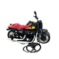 Mini Motorcycle Model Keychain With Flame Graphic Design view 5