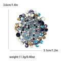 Oval Pave Crystal Cluster Brooch in Two Multicolor Palettes view 4