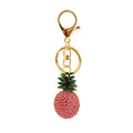 Rhinestone Pineapple Keychain With Split Ring And Lobster Clasp view 5
