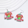 Acrylic Glitter Christmas Sweater Dangle Earrings 4 Styles view 6