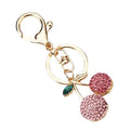 Rhinestone Cherry Keychain Metal Fruit Pendant Bag Charm view 5